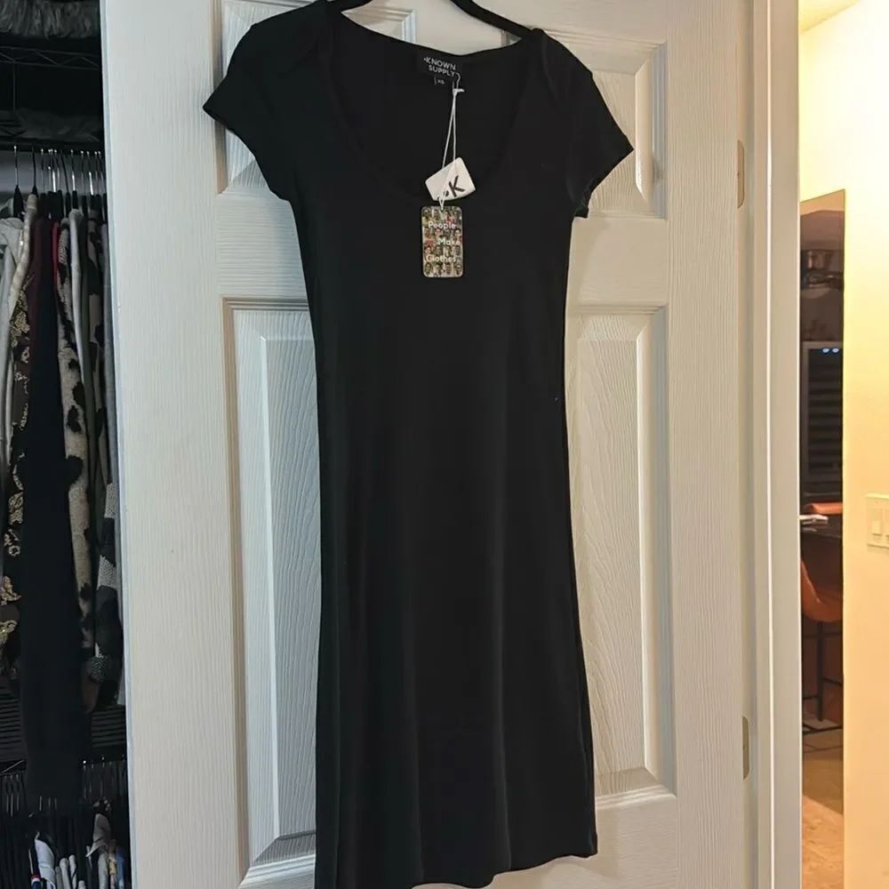 Black T Shirt Dress - BRAND NEW - Cotton Simple Black Dress - Casual